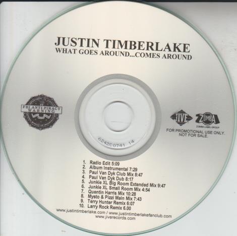 Justin Timberlake: What Goes Around... Comes Around Remixes CDr