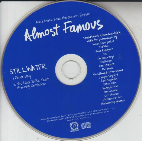 Stillwater: More Music From The Motion Picture Almost Famous Promo