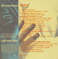 Global Rhythm Exclusive Collector's CD: December 2002 w/ Artwork