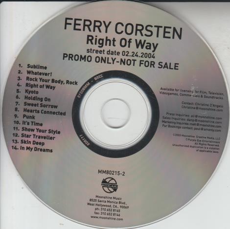 Ferry Corsten: Right Of Way Promo