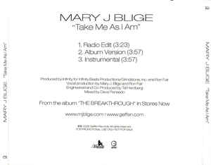 Mary J. Blige: Take Me As I Am  CDr Promo