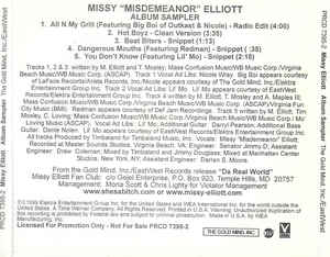Missy Misdemeanor Elliott: Album Sampler Promo
