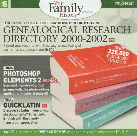 Genealogical Research Directory 2000-2002