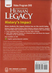 Holt History's Impact: World History Human Legacy w/ Teacher's Guide