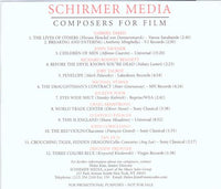Schirmer Media: Composers For Film Promo w/ Artwork