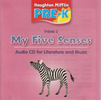 Houghton Mifflin Pre-K: Theme 3: My Five Senses: Audio CD For Literature & Music w/ Artwork