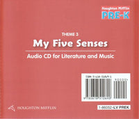 Houghton Mifflin Pre-K: Theme 3: My Five Senses: Audio CD For Literature & Music w/ Artwork
