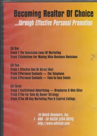 Becoming A Realtor Of Choice Through Effective Personal Promotion 4-Disc Set