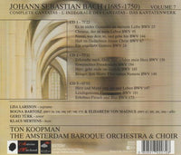 J.S. Bach: Ton Koopman: Cantatas Volume 7 3-Disc Set w/ Booklet & Artwork