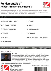 Fundamentals Of Adobe Premiere Elements 7