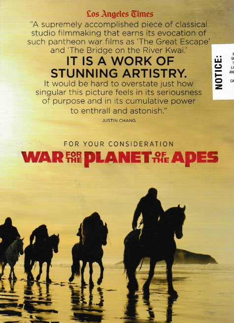 War For The Planet Of The Apes: For Your Consideration