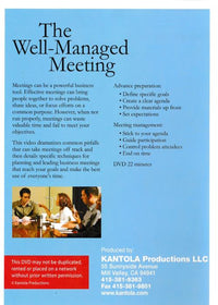 The Well-Managed Meeting