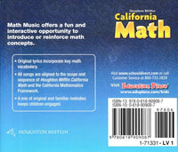 Houghton Mifflin California Math: Math Music: Grade 1 w/ Artwork