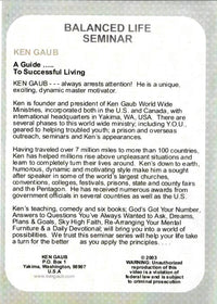 Balanced Life Seminar By Ken Gaub 2-Disc Set