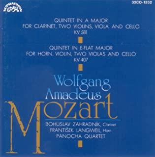 Wolfgang Amadeus Mozart: Quintet In A Major / Quintet In E-Flat Major Japan Import w/ Artwork