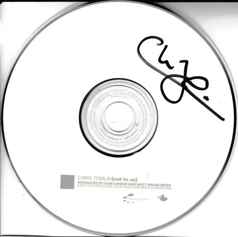 Chris Tomlin: Not To Us w/ Back Artwork & Autograph