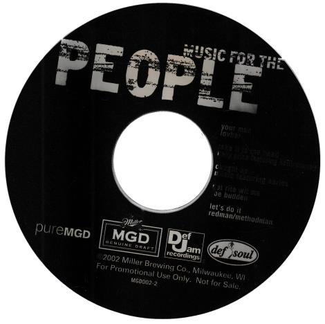 MGD Genuine Draft: Music For The People Promo w/ No Artwork