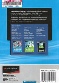 VCE Accounting: Solutions Manual Units 1 & 2 5th Edition