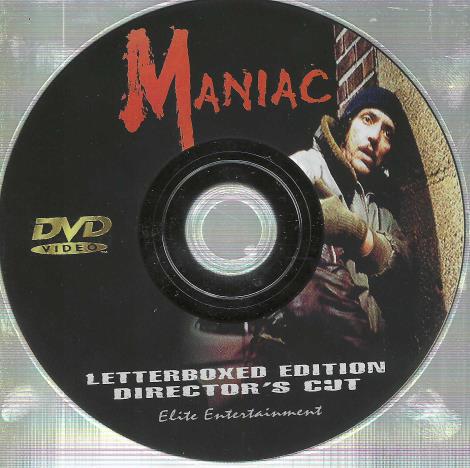 Maniac Letterboxed Director's Cut w/ No Artwork