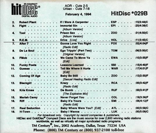 HitDisc 029B Promo