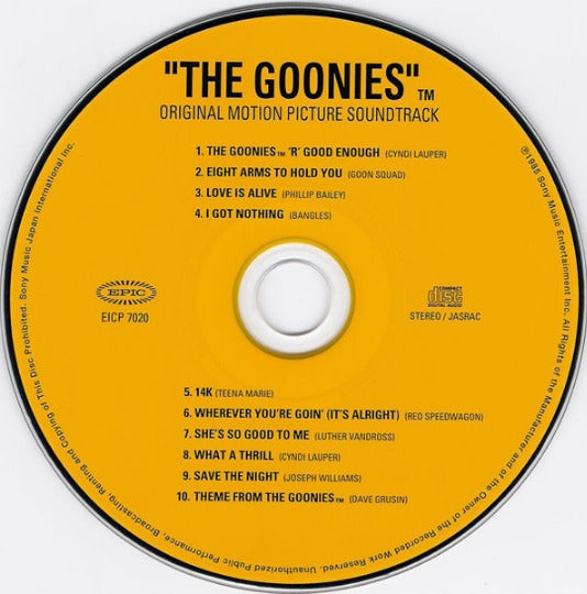 The Goonies: Original Motion Picture Soundtrack Japan Import w/ No Artwork