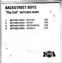 Backstreet Boys: The Call: Neptunes Remix Promo w/ Artwork