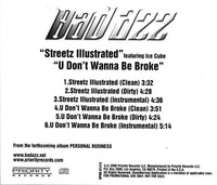 Bad Azz: Streetz Illustrated / U Don't Wanna Be Broke Promo