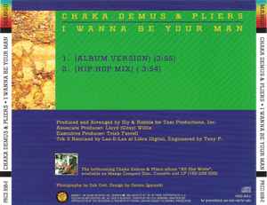 Chaka Demus & Pliers: I Wanna Be Your Man 2-Track  Promo w/ Back Artwork - NeverDieMedia