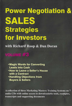 Power Negotiation & Sales Strategies For Investors Vol. 3 6-Disc Set