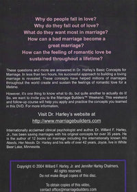 Dr. Harley's Basic Concepts For Marriage