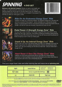 Spinning 4 DVD Set: Ride On, Pedal Power, Crank It Up, Heart Racer 4-Disc Set