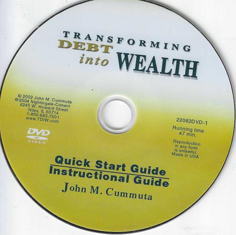 Transforming Debt Into Wealth Quick Start Guide And Instructional Guide w/ No Artwork
