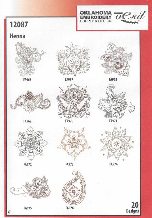 Oklahoma Embroidery: Henna