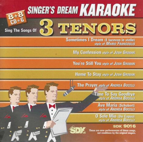 Singer's Dream Karaoke: Sing The Songs Of 3 Tenors CDG
