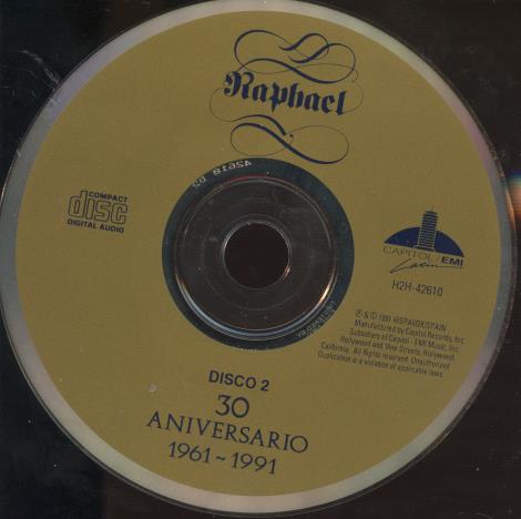 Raphael: 30 Aniversario 1961-1991 Disk 2 w/ No Artwork