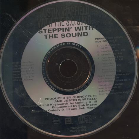 Justin Warfield With The S.O.U.N.D: Steppin' With The Sound Promo w/ Back Artwork