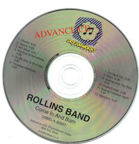 Rollins Band: Come In And Burn Advance Promo w/ Back Artwork