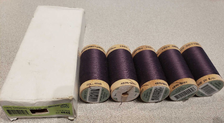 Scanfil 100% Organic Cotton Thread Lot Of 5 Col. 4845
