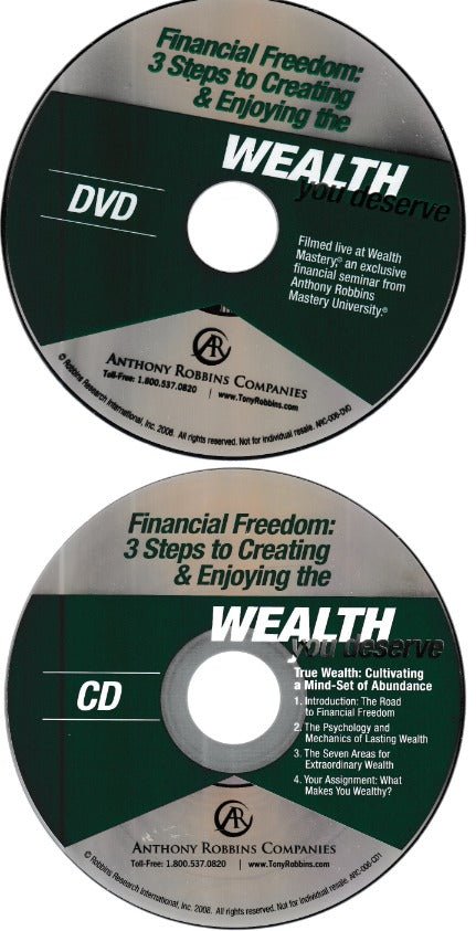 Financial Freedom: 3 Steps To Creating & Enjoying The Wealth You Deserve 2-Disc Set w/ No Artwork