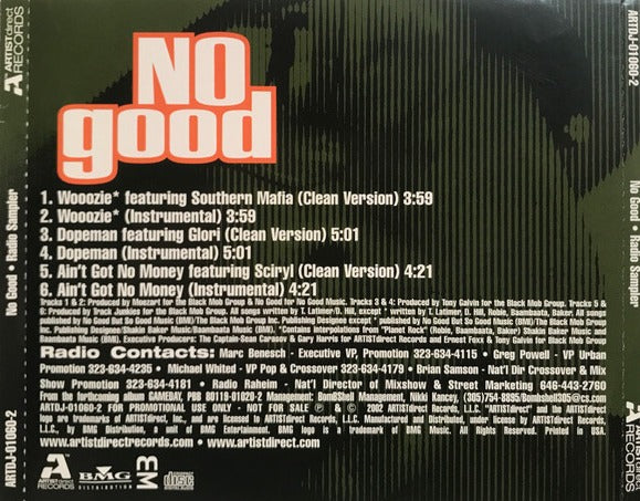 No Good: Radio Sampler Promo