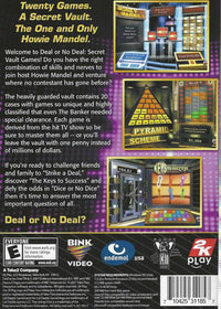 Deal Or No Deal: Secret Vault Games w/ Manual