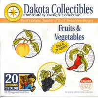 Dakota Collectibles Embroidery Design Collection: Fruits & Vegetables