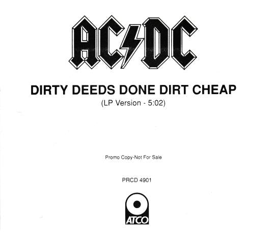 AC/DC: Dirty Deeds Done Dirt Cheap Promo