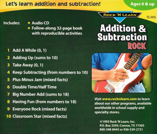 Rock 'n Learn: Addition & Subtraction Rock w/ Artwork – NeverDieMedia