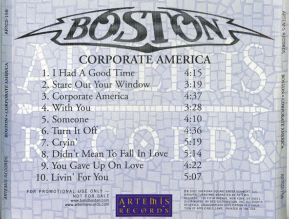 Boston: Corporate America Promo