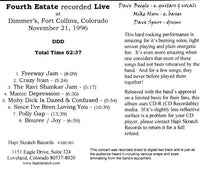 Fourth Estate: Joy In Rock: Live 1996 w/ Artwork