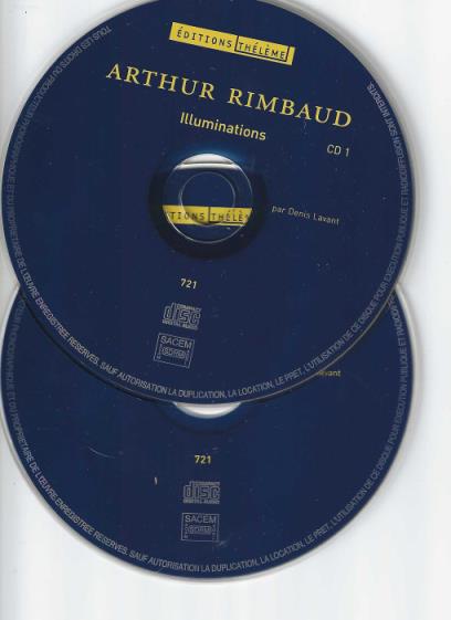 Arthur Rimbaud: Illuminations French 2-Disc Set w/ No Artwork
