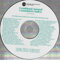 Cambridge Scientific Abstracts Journals: Combined Annual Cumulative Index 2001