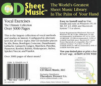 CD Sheet Music: Vocal Exercises: The Ultimate Collection
