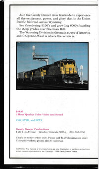 The Union Pacific Wyoming Division: Cheyenne-West Part 1 VHS